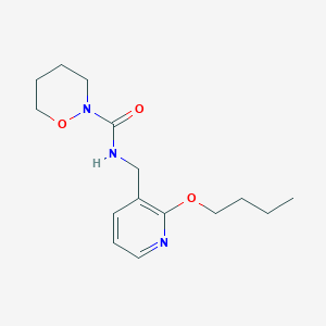 molecular formula C15H23N3O3 B7223083 N-[(2-butoxypyridin-3-yl)methyl]oxazinane-2-carboxamide 