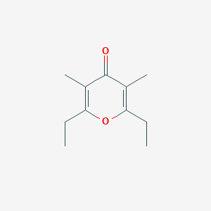 molecular formula C11H16O2 B072231 2,6-Diethyl-3,5-dimethyl-4H-pyran-4-one CAS No. 1202-10-4