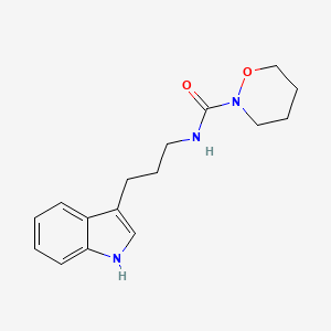 molecular formula C16H21N3O2 B7223114 N-[3-(1H-indol-3-yl)propyl]oxazinane-2-carboxamide 