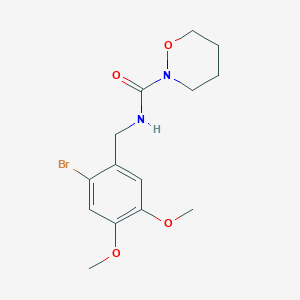 molecular formula C14H19BrN2O4 B7223119 N-[(2-bromo-4,5-dimethoxyphenyl)methyl]oxazinane-2-carboxamide 
