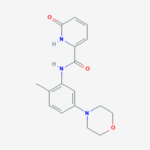 molecular formula C17H19N3O3 B7223255 N-(2-methyl-5-morpholin-4-ylphenyl)-6-oxo-1H-pyridine-2-carboxamide 