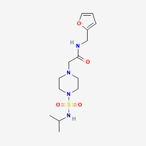 molecular formula C14H24N4O4S B7223813 N-(furan-2-ylmethyl)-2-[4-(propan-2-ylsulfamoyl)piperazin-1-yl]acetamide 