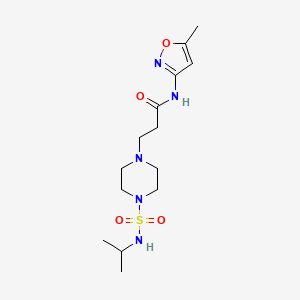 molecular formula C14H25N5O4S B7223819 N-(5-methyl-1,2-oxazol-3-yl)-3-[4-(propan-2-ylsulfamoyl)piperazin-1-yl]propanamide 