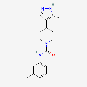 molecular formula C17H22N4O B7223864 N-(3-methylphenyl)-4-(5-methyl-1H-pyrazol-4-yl)piperidine-1-carboxamide 