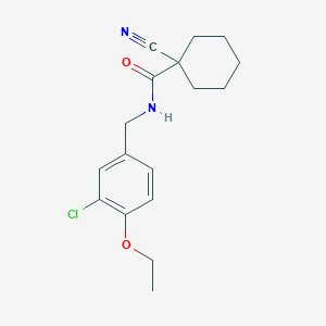 molecular formula C17H21ClN2O2 B7224078 N-[(3-chloro-4-ethoxyphenyl)methyl]-1-cyanocyclohexane-1-carboxamide 