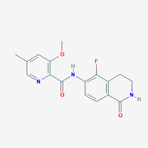 molecular formula C17H16FN3O3 B7224133 N-(5-fluoro-1-oxo-3,4-dihydro-2H-isoquinolin-6-yl)-3-methoxy-5-methylpyridine-2-carboxamide 