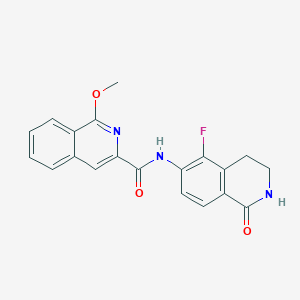 molecular formula C20H16FN3O3 B7224146 N-(5-fluoro-1-oxo-3,4-dihydro-2H-isoquinolin-6-yl)-1-methoxyisoquinoline-3-carboxamide 