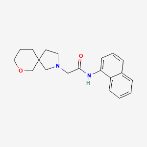 molecular formula C20H24N2O2 B7224158 N-naphthalen-1-yl-2-(7-oxa-2-azaspiro[4.5]decan-2-yl)acetamide 
