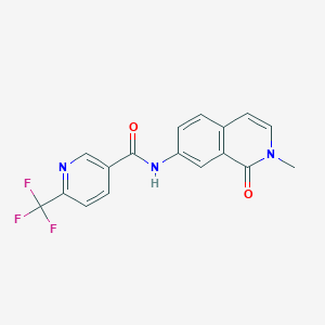 molecular formula C17H12F3N3O2 B7224297 N-(2-methyl-1-oxoisoquinolin-7-yl)-6-(trifluoromethyl)pyridine-3-carboxamide 