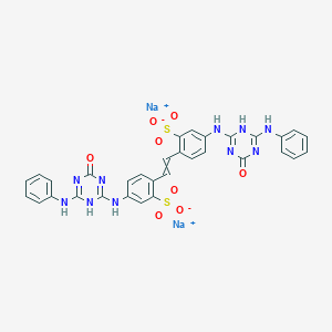 Disodium;5-[(6-anilino-4-oxo-1H-1,3,5-triazin-2-yl)amino]-2-[2-[4-[(6-anilino-4-oxo-1H-1,3,5-triazin-2-yl)amino]-2-sulfonatophenyl]ethenyl]benzenesulfonate