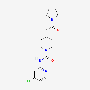 molecular formula C17H23ClN4O2 B7224584 N-(4-chloropyridin-2-yl)-4-(2-oxo-2-pyrrolidin-1-ylethyl)piperidine-1-carboxamide 