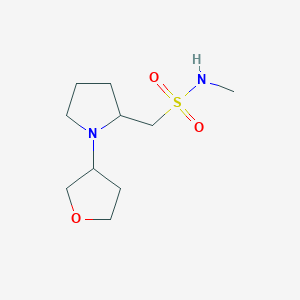 molecular formula C10H20N2O3S B7224727 N-methyl-1-[1-(oxolan-3-yl)pyrrolidin-2-yl]methanesulfonamide 