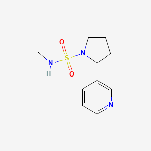 molecular formula C10H15N3O2S B7225280 N-methyl-2-pyridin-3-ylpyrrolidine-1-sulfonamide 