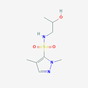 molecular formula C8H15N3O3S B7225328 N-(2-hydroxypropyl)-2,4-dimethylpyrazole-3-sulfonamide 