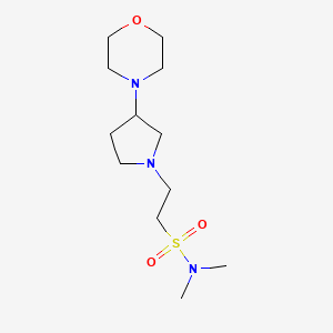 molecular formula C12H25N3O3S B7225377 N,N-dimethyl-2-(3-morpholin-4-ylpyrrolidin-1-yl)ethanesulfonamide 