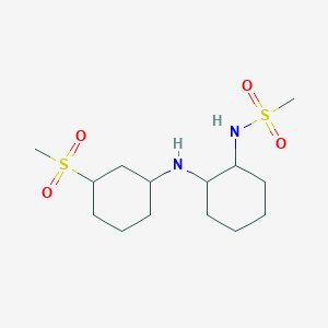molecular formula C14H28N2O4S2 B7225429 N-[2-[(3-methylsulfonylcyclohexyl)amino]cyclohexyl]methanesulfonamide 