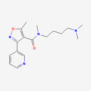 molecular formula C17H24N4O2 B7225624 N-[4-(dimethylamino)butyl]-N,5-dimethyl-3-pyridin-3-yl-1,2-oxazole-4-carboxamide 