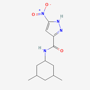 molecular formula C12H18N4O3 B7225640 N-(3,5-dimethylcyclohexyl)-5-nitro-1H-pyrazole-3-carboxamide 
