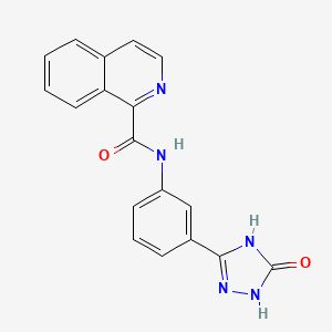 molecular formula C18H13N5O2 B7225937 N-[3-(5-oxo-1,4-dihydro-1,2,4-triazol-3-yl)phenyl]isoquinoline-1-carboxamide 