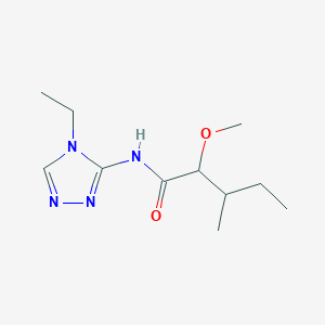 molecular formula C11H20N4O2 B7225999 N-(4-ethyl-1,2,4-triazol-3-yl)-2-methoxy-3-methylpentanamide 