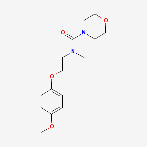 molecular formula C15H22N2O4 B7226117 N-[2-(4-methoxyphenoxy)ethyl]-N-methylmorpholine-4-carboxamide 