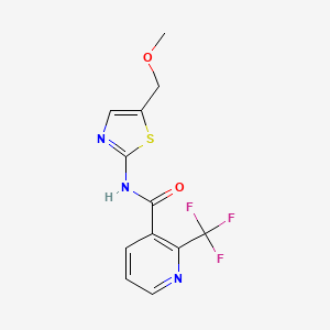molecular formula C12H10F3N3O2S B7226178 N-[5-(methoxymethyl)-1,3-thiazol-2-yl]-2-(trifluoromethyl)pyridine-3-carboxamide 