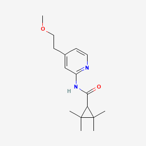 molecular formula C16H24N2O2 B7226330 N-[4-(2-methoxyethyl)pyridin-2-yl]-2,2,3,3-tetramethylcyclopropane-1-carboxamide 