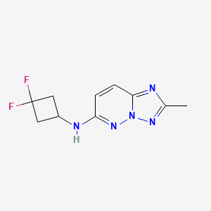 molecular formula C10H11F2N5 B7226722 N-(3,3-difluorocyclobutyl)-2-methyl-[1,2,4]triazolo[1,5-b]pyridazin-6-amine 