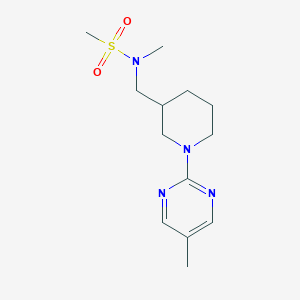 molecular formula C13H22N4O2S B7226887 N-methyl-N-[[1-(5-methylpyrimidin-2-yl)piperidin-3-yl]methyl]methanesulfonamide 
