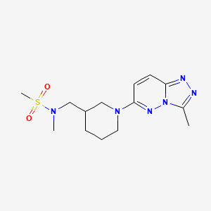 molecular formula C14H22N6O2S B7226891 N-methyl-N-[[1-(3-methyl-[1,2,4]triazolo[4,3-b]pyridazin-6-yl)piperidin-3-yl]methyl]methanesulfonamide 