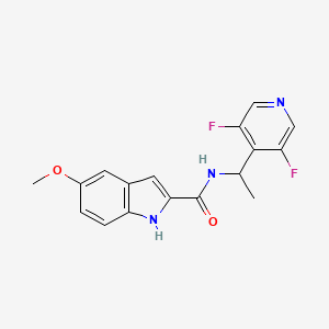 molecular formula C17H15F2N3O2 B7226990 N-[1-(3,5-difluoropyridin-4-yl)ethyl]-5-methoxy-1H-indole-2-carboxamide 