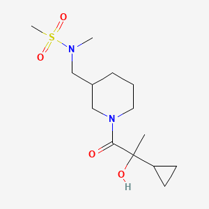 molecular formula C14H26N2O4S B7227066 N-[[1-(2-cyclopropyl-2-hydroxypropanoyl)piperidin-3-yl]methyl]-N-methylmethanesulfonamide 