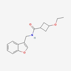 molecular formula C16H19NO3 B7227164 N-(1-benzofuran-3-ylmethyl)-3-ethoxycyclobutane-1-carboxamide 