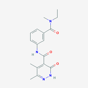 molecular formula C17H20N4O3 B7227228 N-[3-[ethyl(methyl)carbamoyl]phenyl]-3,4-dimethyl-6-oxo-1H-pyridazine-5-carboxamide 