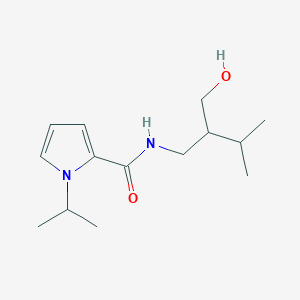 molecular formula C14H24N2O2 B7227241 N-[2-(hydroxymethyl)-3-methylbutyl]-1-propan-2-ylpyrrole-2-carboxamide 