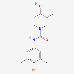 molecular formula C15H21BrN2O2 B7227501 N-(4-bromo-3,5-dimethylphenyl)-4-hydroxy-3-methylpiperidine-1-carboxamide 