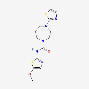 molecular formula C13H17N5O2S2 B7227528 N-(5-methoxy-1,3-thiazol-2-yl)-4-(1,3-thiazol-2-yl)-1,4-diazepane-1-carboxamide 