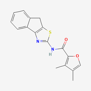 molecular formula C17H14N2O2S B7227551 N-(4H-indeno[1,2-d][1,3]thiazol-2-yl)-3,4-dimethylfuran-2-carboxamide 