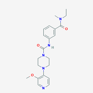 molecular formula C21H27N5O3 B7227691 N-[3-[ethyl(methyl)carbamoyl]phenyl]-4-(3-methoxypyridin-4-yl)piperazine-1-carboxamide 