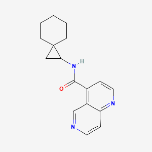 molecular formula C17H19N3O B7227787 N-spiro[2.5]octan-2-yl-1,6-naphthyridine-4-carboxamide 