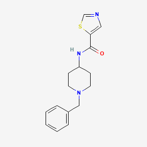 molecular formula C16H19N3OS B7227865 N-(1-benzylpiperidin-4-yl)-1,3-thiazole-5-carboxamide 
