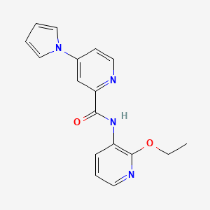 molecular formula C17H16N4O2 B7227930 N-(2-ethoxypyridin-3-yl)-4-pyrrol-1-ylpyridine-2-carboxamide 