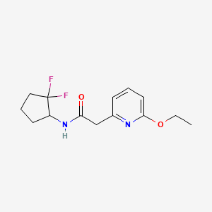 molecular formula C14H18F2N2O2 B7228048 N-(2,2-difluorocyclopentyl)-2-(6-ethoxypyridin-2-yl)acetamide 