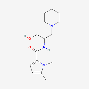 molecular formula C15H25N3O2 B7228252 N-(1-hydroxy-3-piperidin-1-ylpropan-2-yl)-1,5-dimethylpyrrole-2-carboxamide 