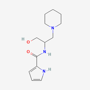 molecular formula C13H21N3O2 B7228260 N-(1-hydroxy-3-piperidin-1-ylpropan-2-yl)-1H-pyrrole-2-carboxamide 