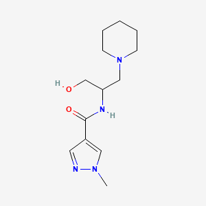 molecular formula C13H22N4O2 B7228262 N-(1-hydroxy-3-piperidin-1-ylpropan-2-yl)-1-methylpyrazole-4-carboxamide 