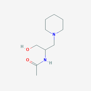 molecular formula C10H20N2O2 B7228277 N-(1-hydroxy-3-piperidin-1-ylpropan-2-yl)acetamide 