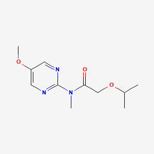 molecular formula C11H17N3O3 B7228553 N-(5-methoxypyrimidin-2-yl)-N-methyl-2-propan-2-yloxyacetamide 