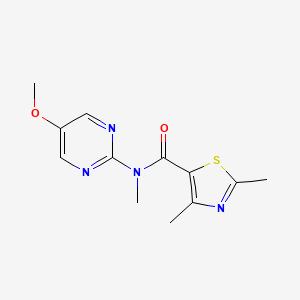 molecular formula C12H14N4O2S B7228574 N-(5-methoxypyrimidin-2-yl)-N,2,4-trimethyl-1,3-thiazole-5-carboxamide 