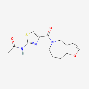 molecular formula C14H15N3O3S B7228737 N-[4-(4,6,7,8-tetrahydrofuro[3,2-c]azepine-5-carbonyl)-1,3-thiazol-2-yl]acetamide 